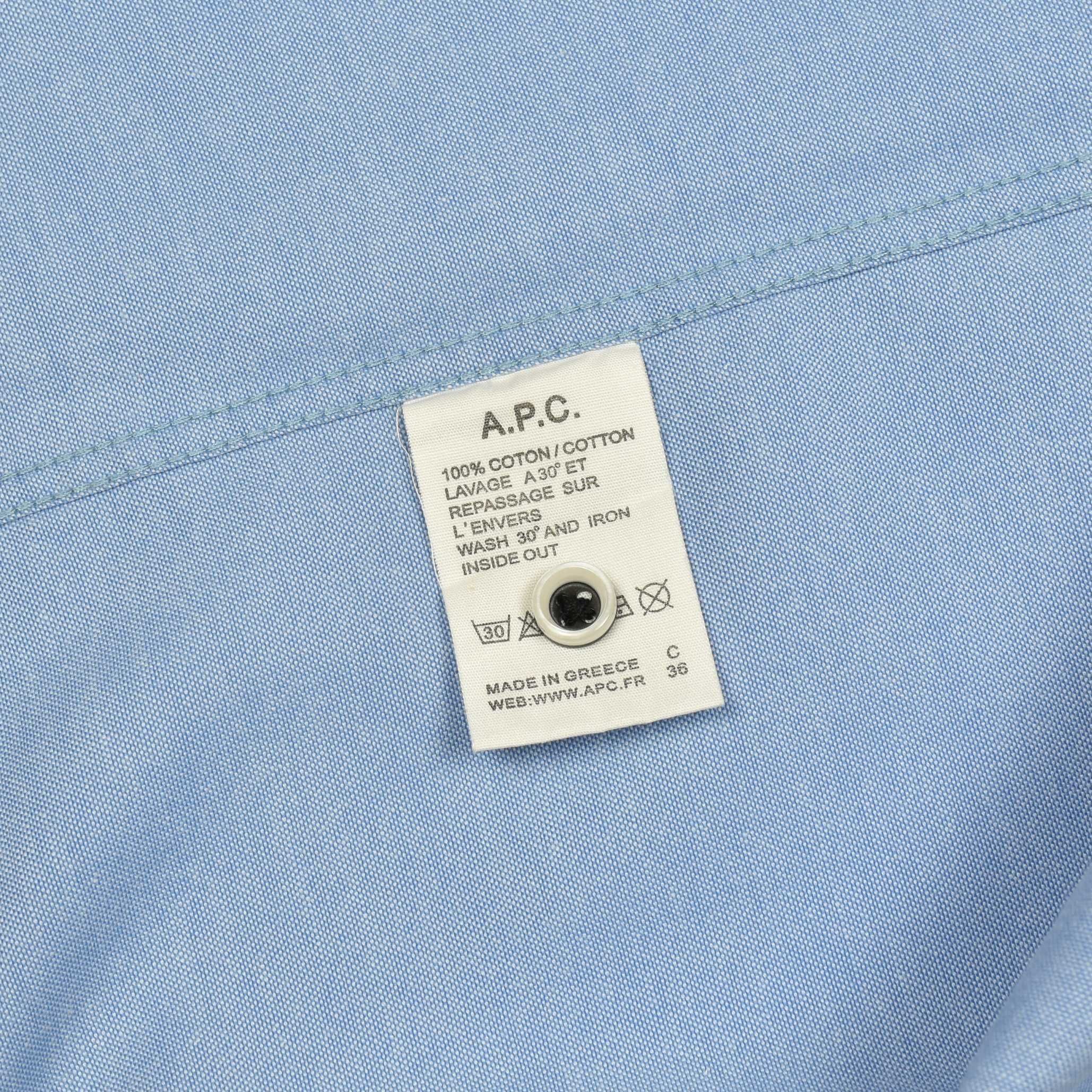 Сорочка теніска A.P.C. APC розмір XS  рубашка блуза топ короткий рукав