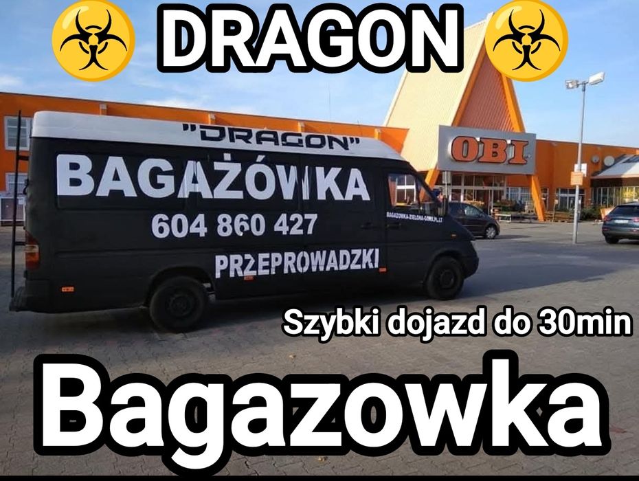 DRAGON Bagażówka,Taxi Bagażowe,Transport,Przeprowadzki,Wywóz mebli