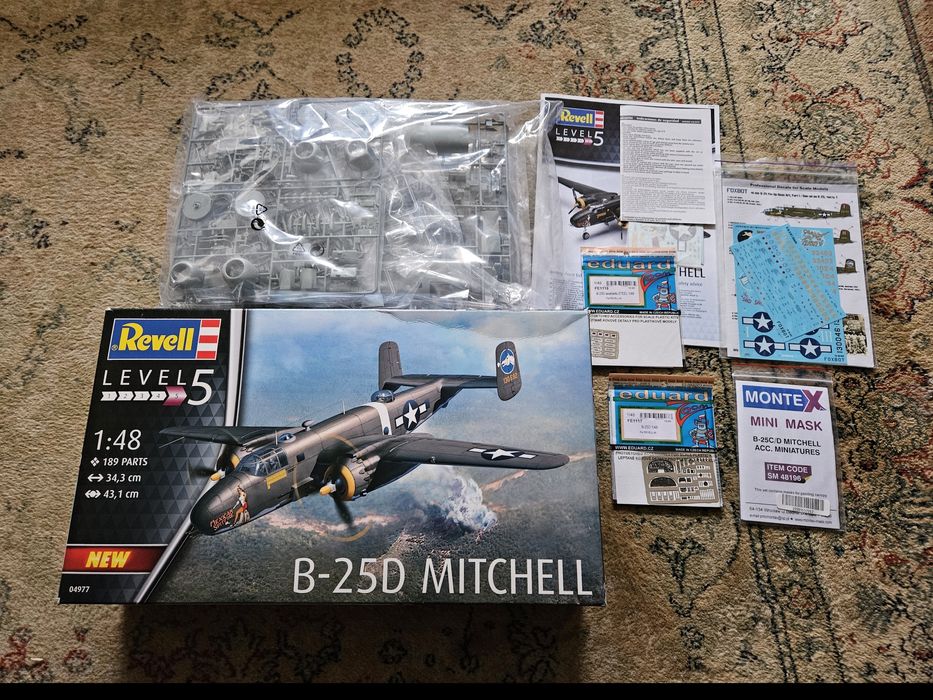 B-25D Mitchell 1/48 Revell + dodatki