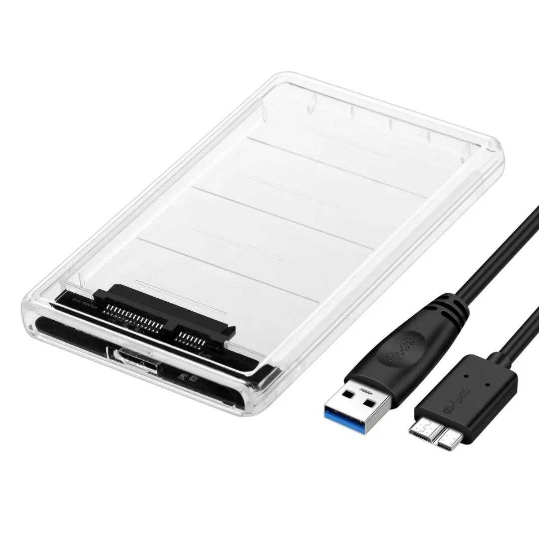 Кейс для жорсткого диска 2,5", колір прозорий, USB 3.0 SATA