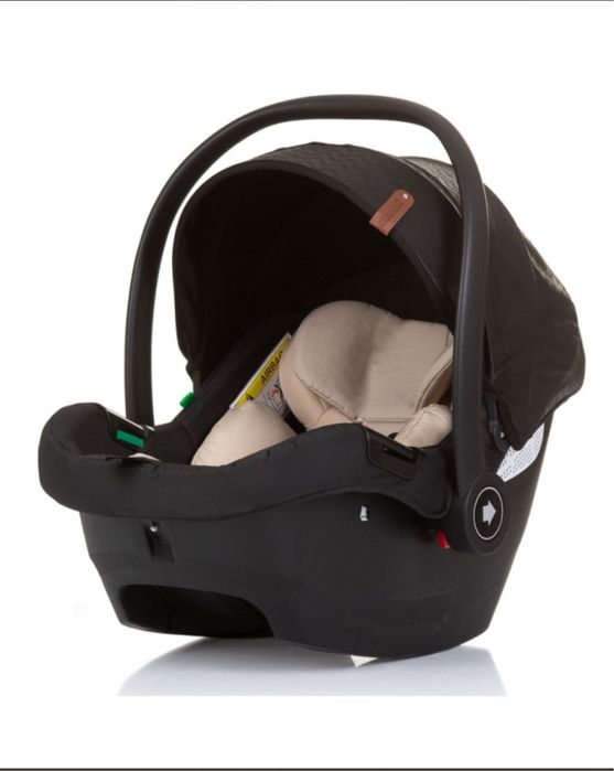 Carrinho de gemeos bebé chipolino preto com detalhes em dourado