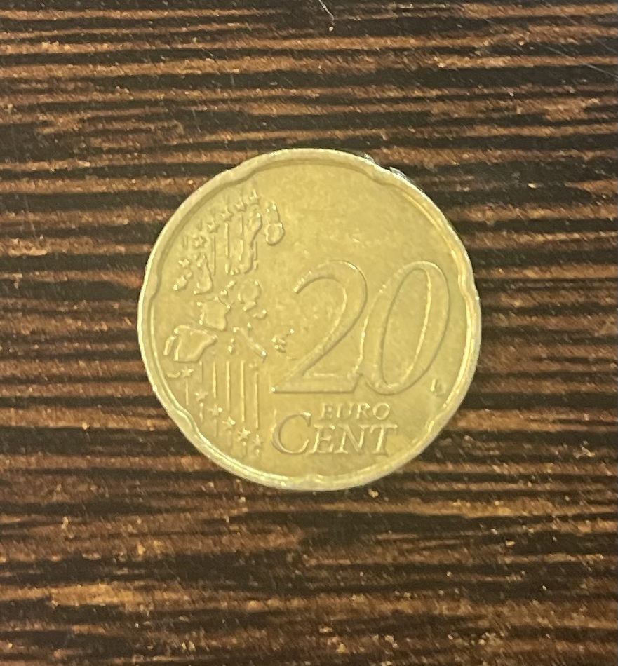 Moeda de 20 centimos 2002 vaticano