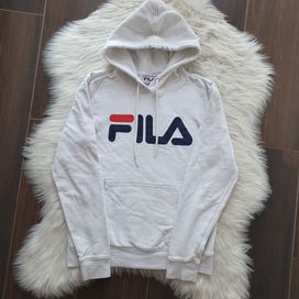 Bluza Fila biala sportowa na co dzień bawełniana z kapturem xs s 34 36