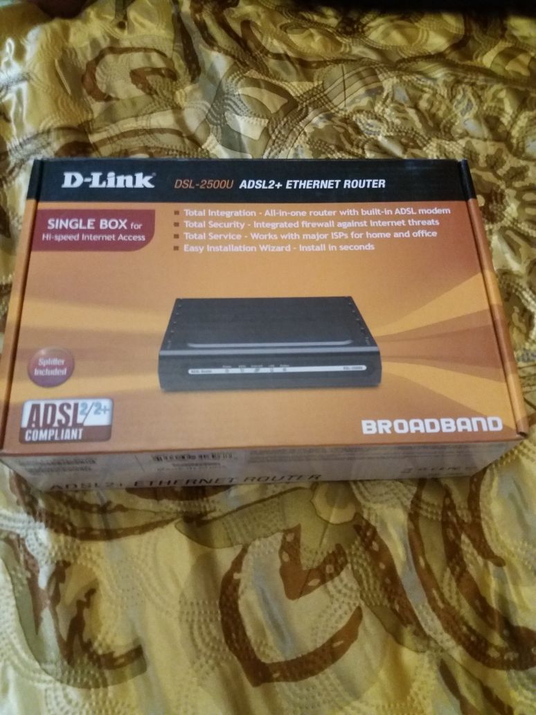 Модем DSL-2500U в коробке