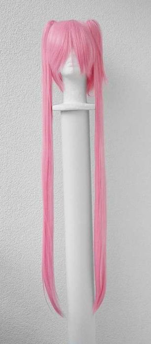 Sakura Miku Hatsune cosplay wig długa różowa peruka z kitkami vocaloid