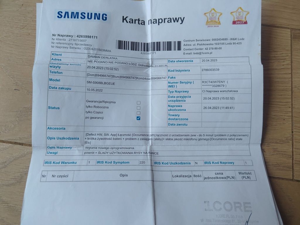 Smartfon Samsung Galaxy S22 Ultra 5G 12/256GB #GWAR