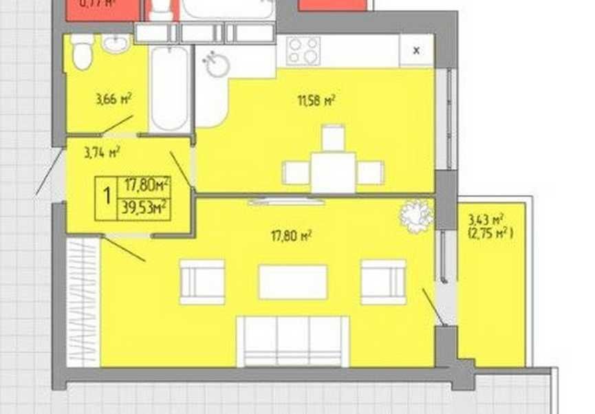 Продам 1 комнатную квартиру в сданном ЖК «Акварель-3»