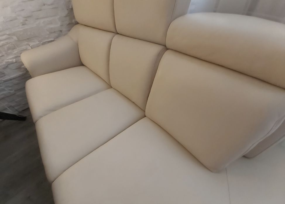 Skóra naturalna 2 fotele i sofa