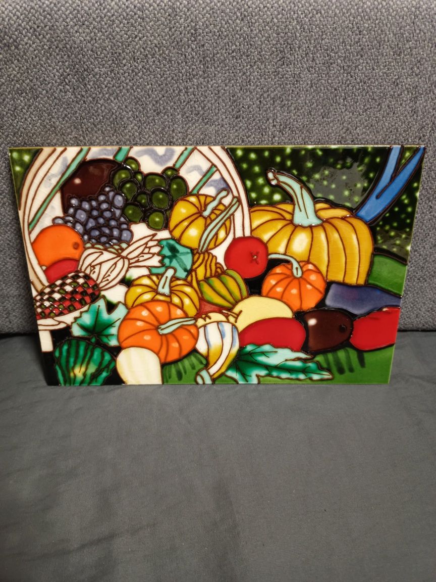 Witraż owoce i warzywa 30 x 20 cm
