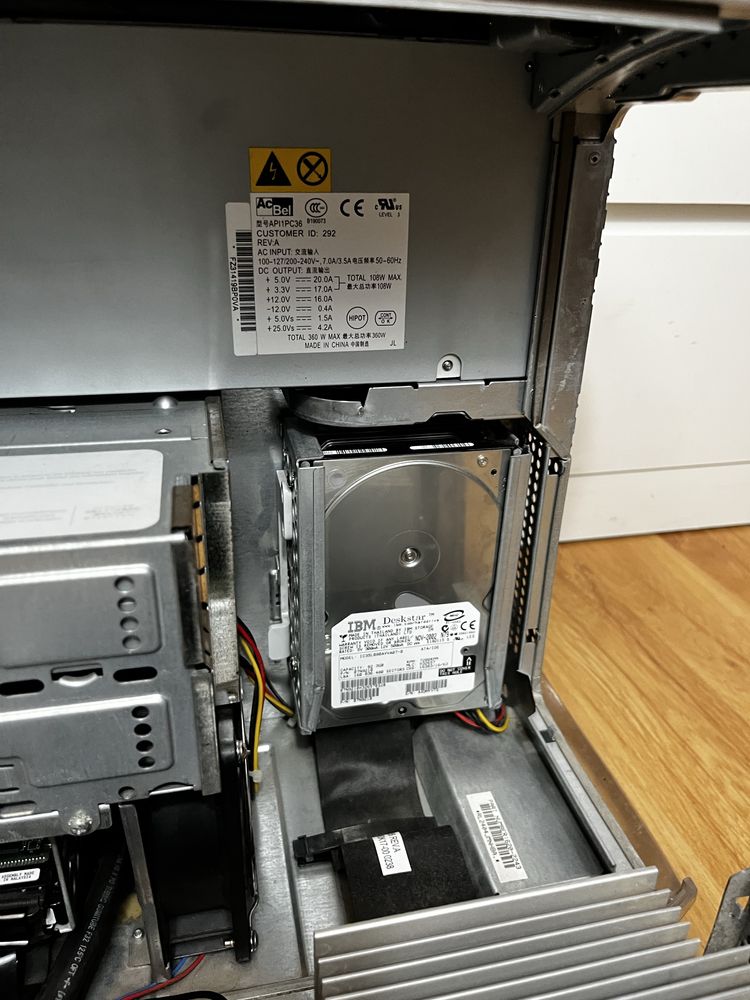 Powermac G4 MDD 2x1ghz 1,25gb ddr1 macos10.5.7 MEGA RZADKI (macos9)