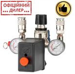 Прессостат в сборе (редуктор,2 манометра,два выхода) INTERTOOL PT-9094