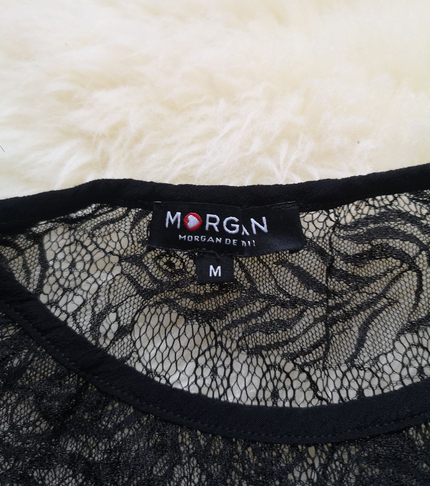 MORGAN + H&M | Czarne bluzki - koronki | r. M i L