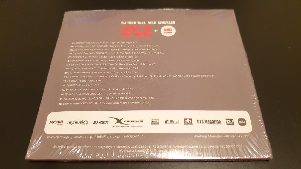 DJ Inox feat. Nick Sinckler - Light Up The Night - Promo Nowa w folii