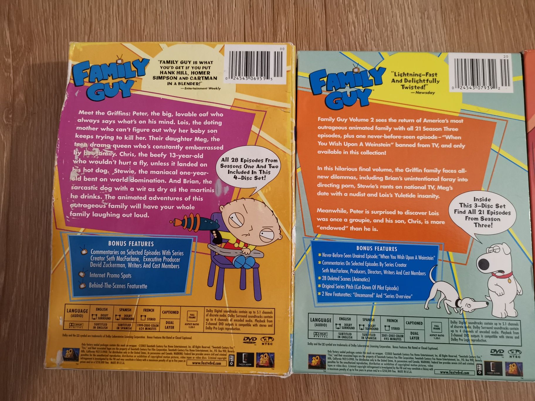 Family Guy DVD kompletne 5 sezonów tylko po angielsku