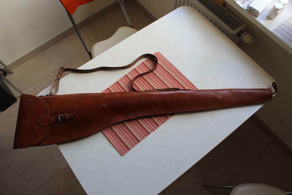 Skórzany futerał na długą broń (sztucer, karabin, wiatrówka)