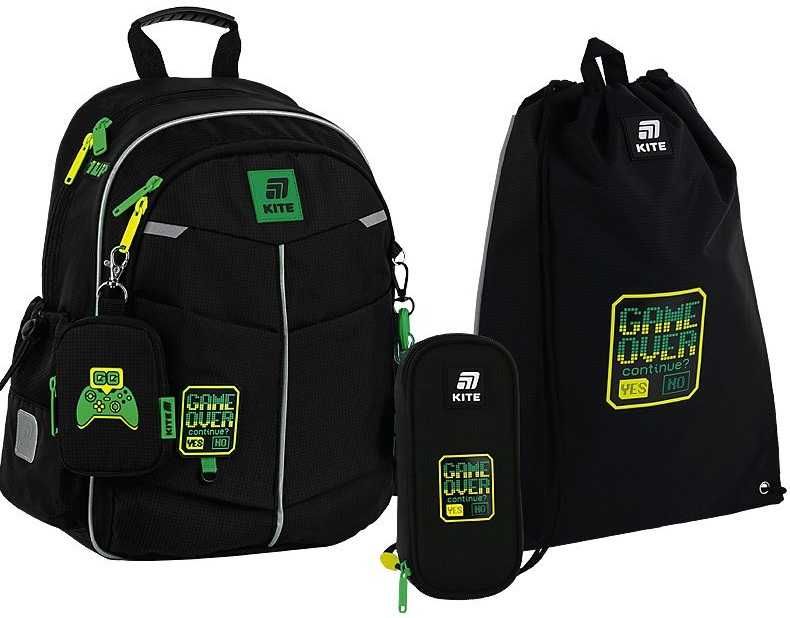 Рюкзак набір Kite пенал сумка для взуття SET_K25-771S-4 Game Over