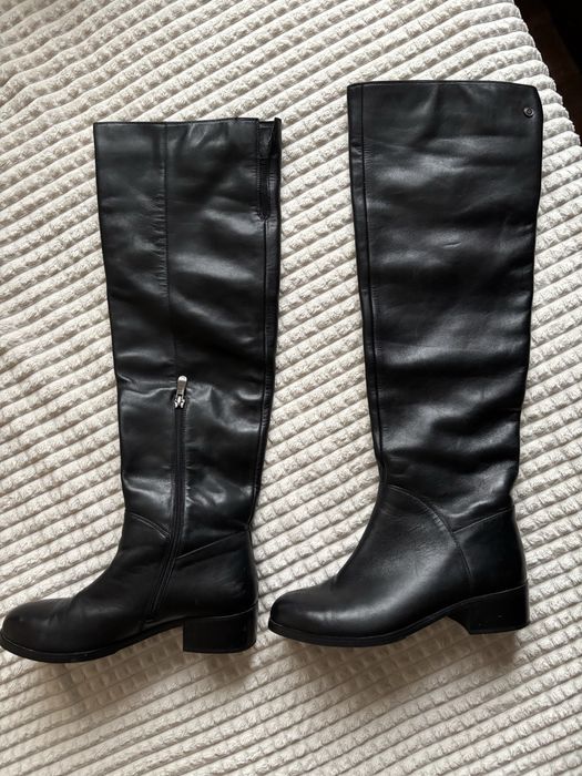 Високі жіночі чоботи/ сапоги натуральна гкіра 38 розмір