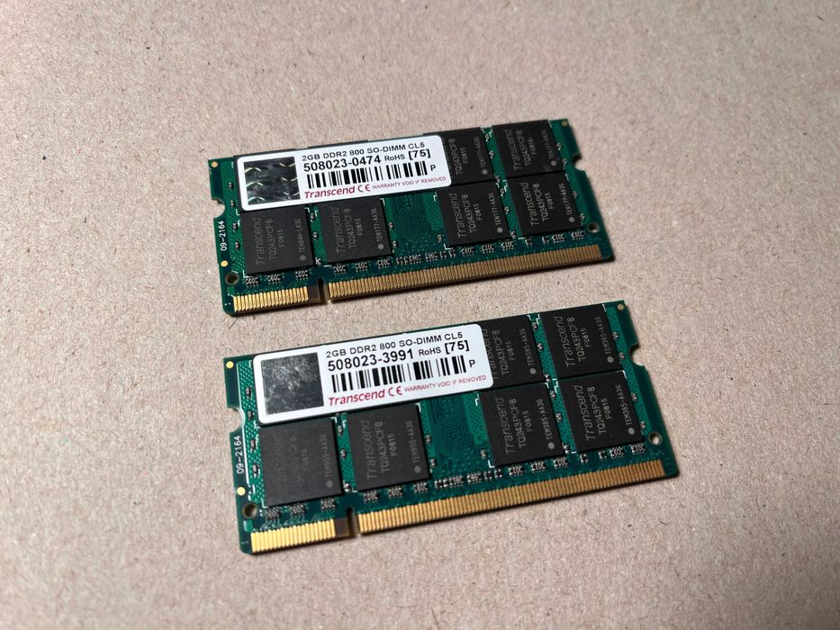 Pamięć do laptopa/Macbooka 2 x 2GB DDR2 SO-DIMM PC6400
