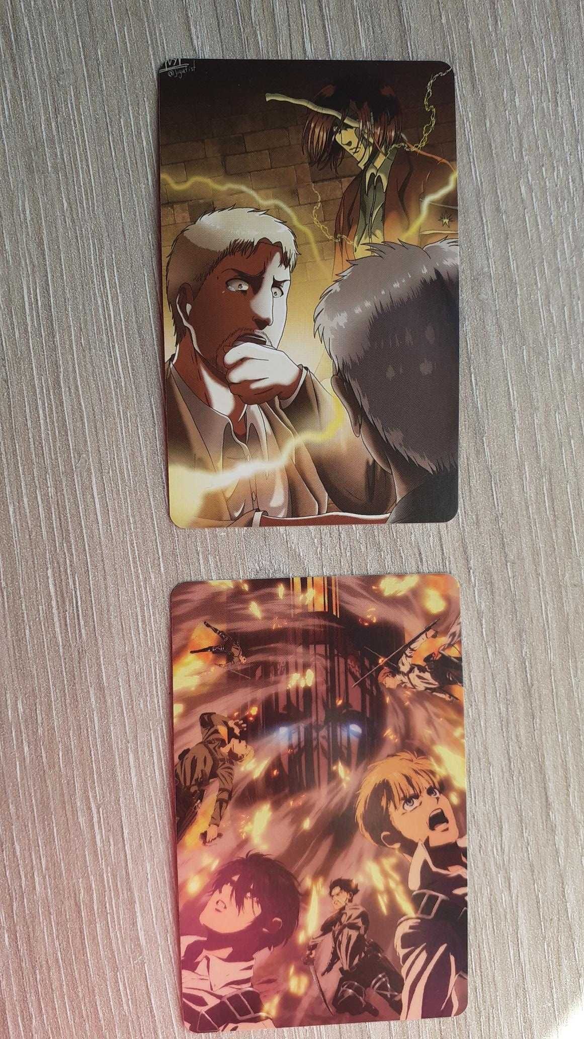 Cartas do anime Attack on titan (shingeki no kyojin)
