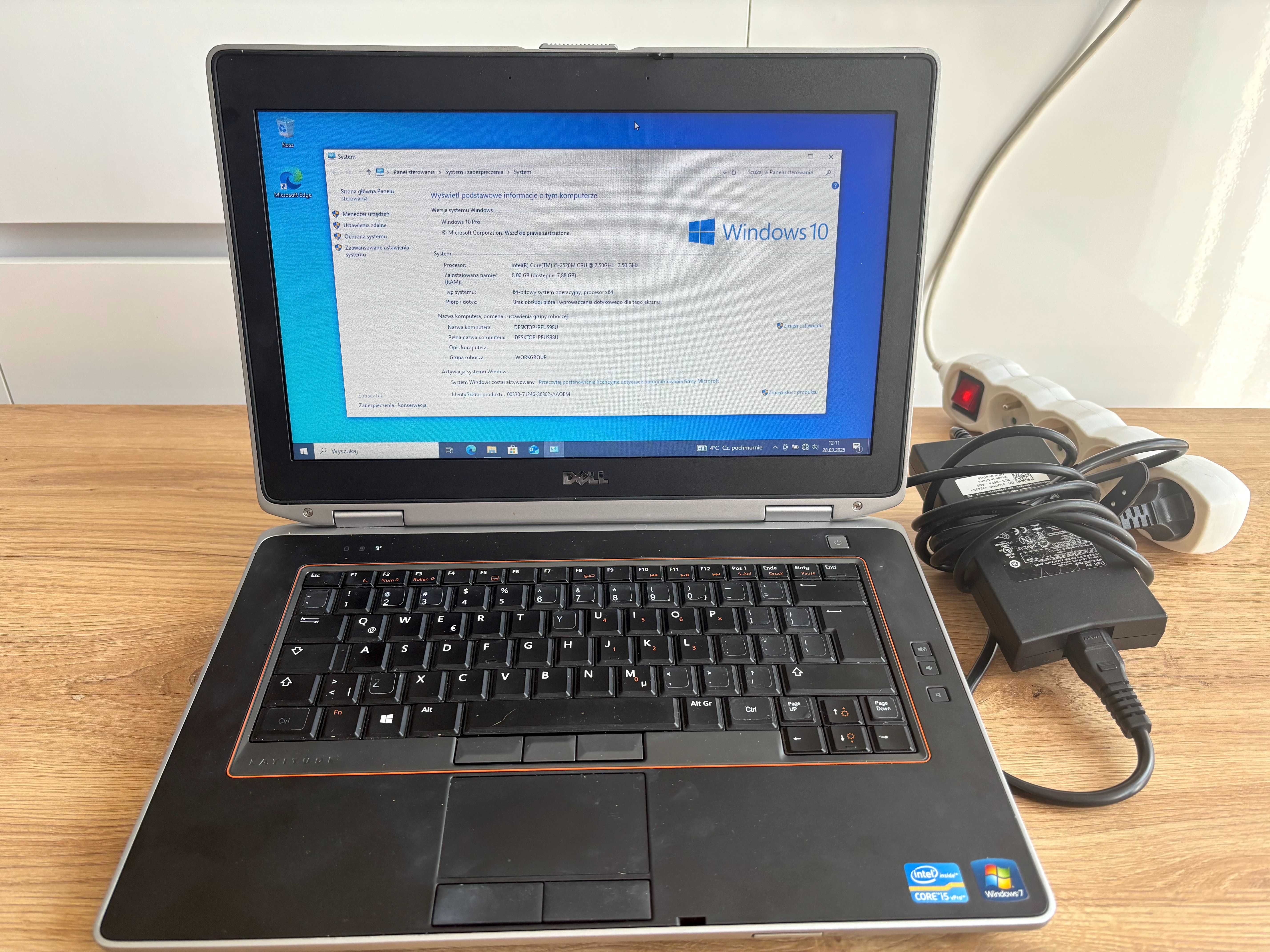 Dell Lattitude e6420 Windows 10 Stacja Dokująca Ładowarka Zestaw