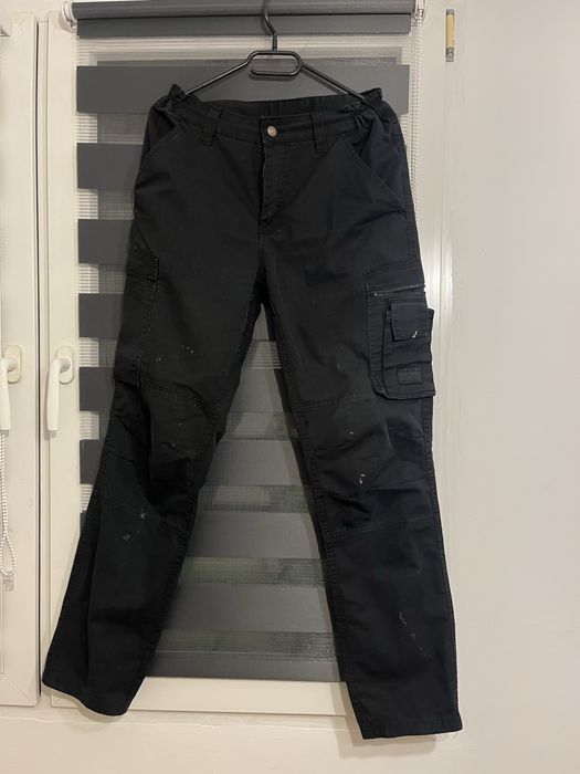 Czarne spodnie budowlane/robocze Bluewear 36