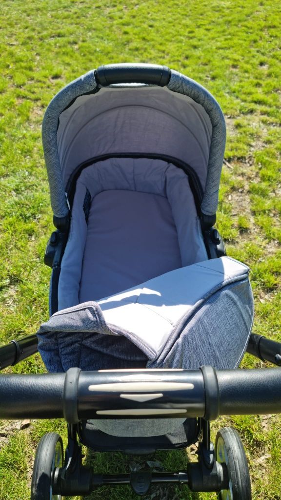 Wózek Kiddy Evostar 2w1 Grey Melange+Spacerówka Steel grey