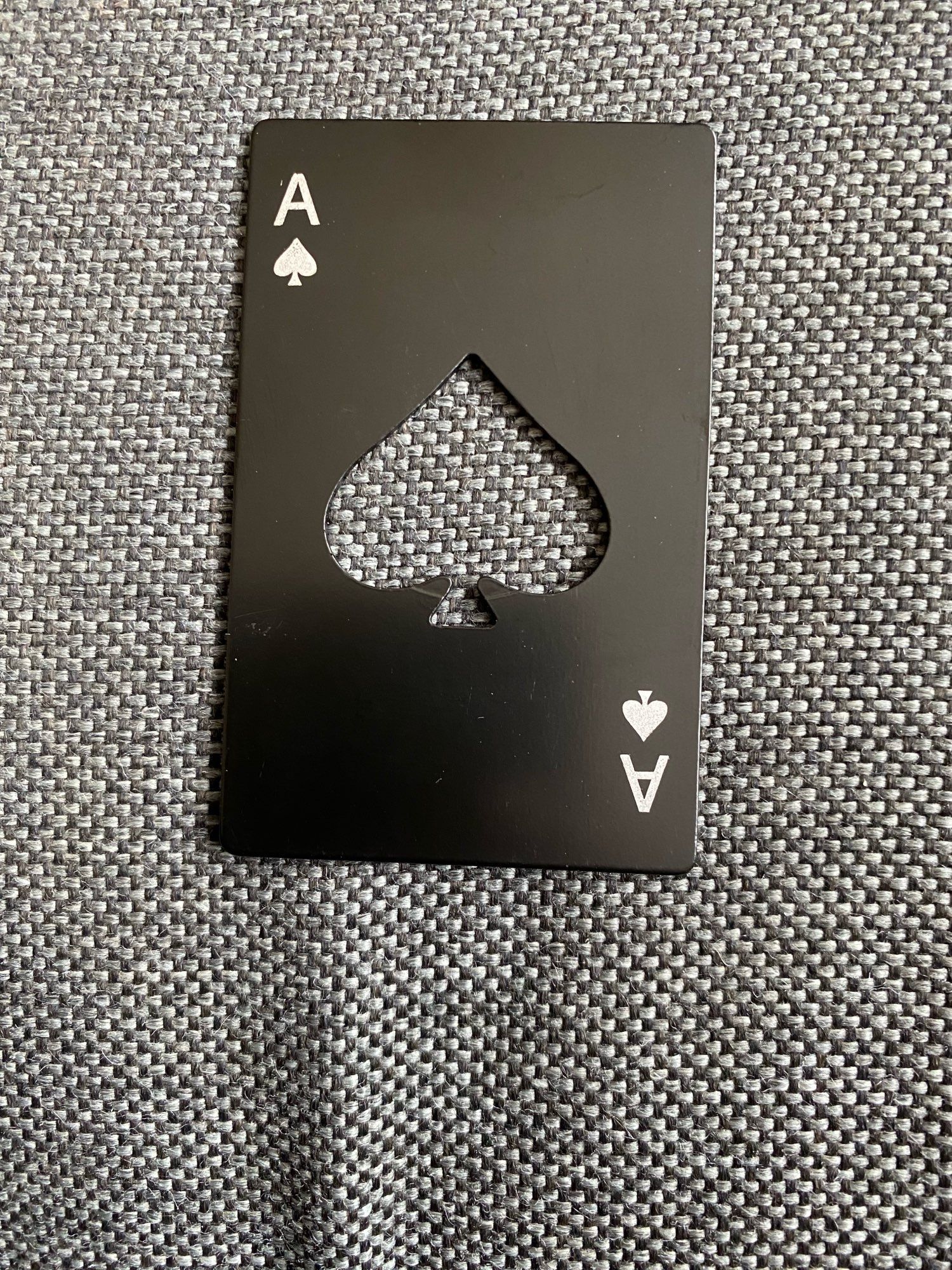 Стальная карта открывашка для пивных бутылок Poker туз black jack