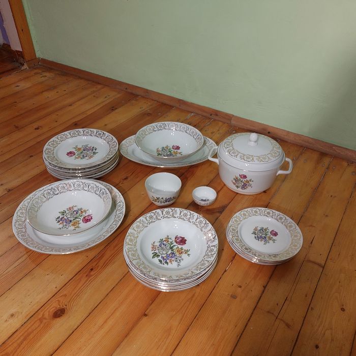 Сервиз,  Антикварный, старый,  Европа,  Фарфор, Чехия, Moritz Zdekauer