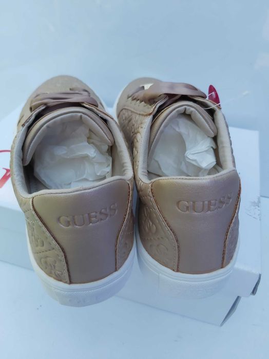 SP Nowe Sneakersy GUESS perłowe półbuty tenisówki 36