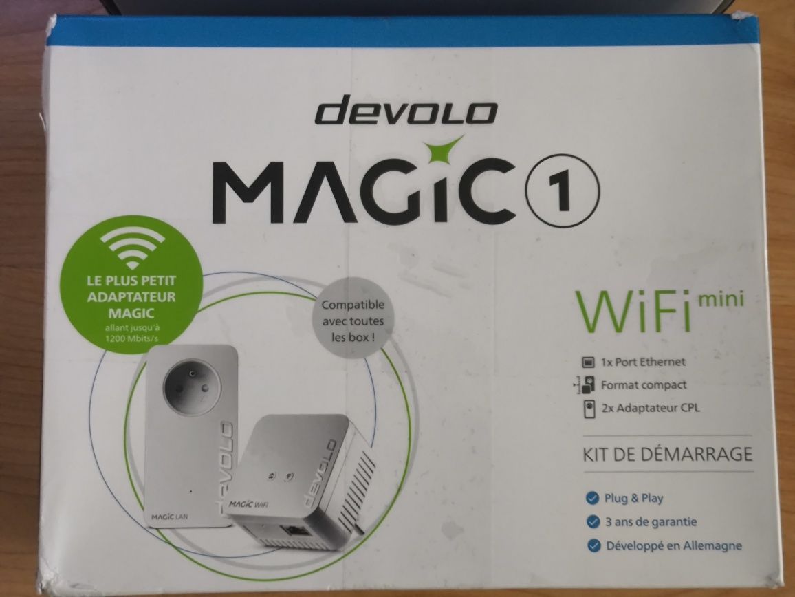 Kit Powerline PLC Devolo Magic 1 WiFi Mini em bom estado