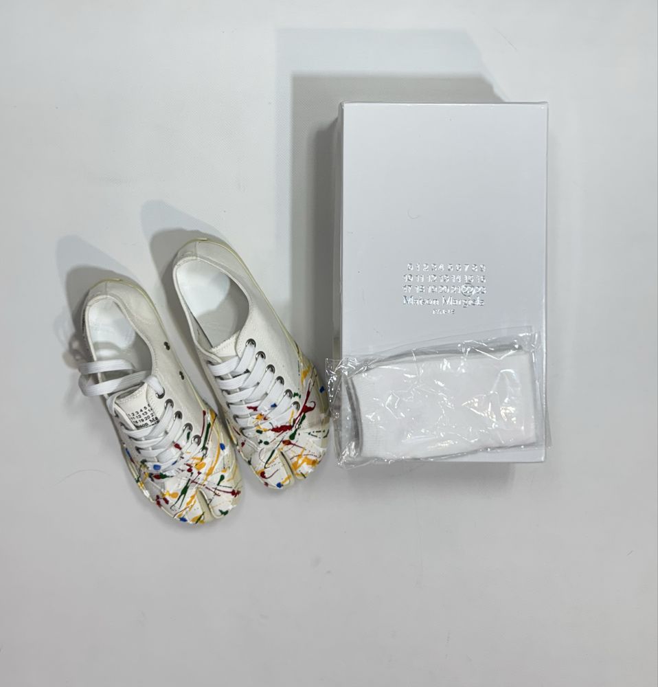 кеды Maison Margiela Tabi White Paint Sneaker 39 40