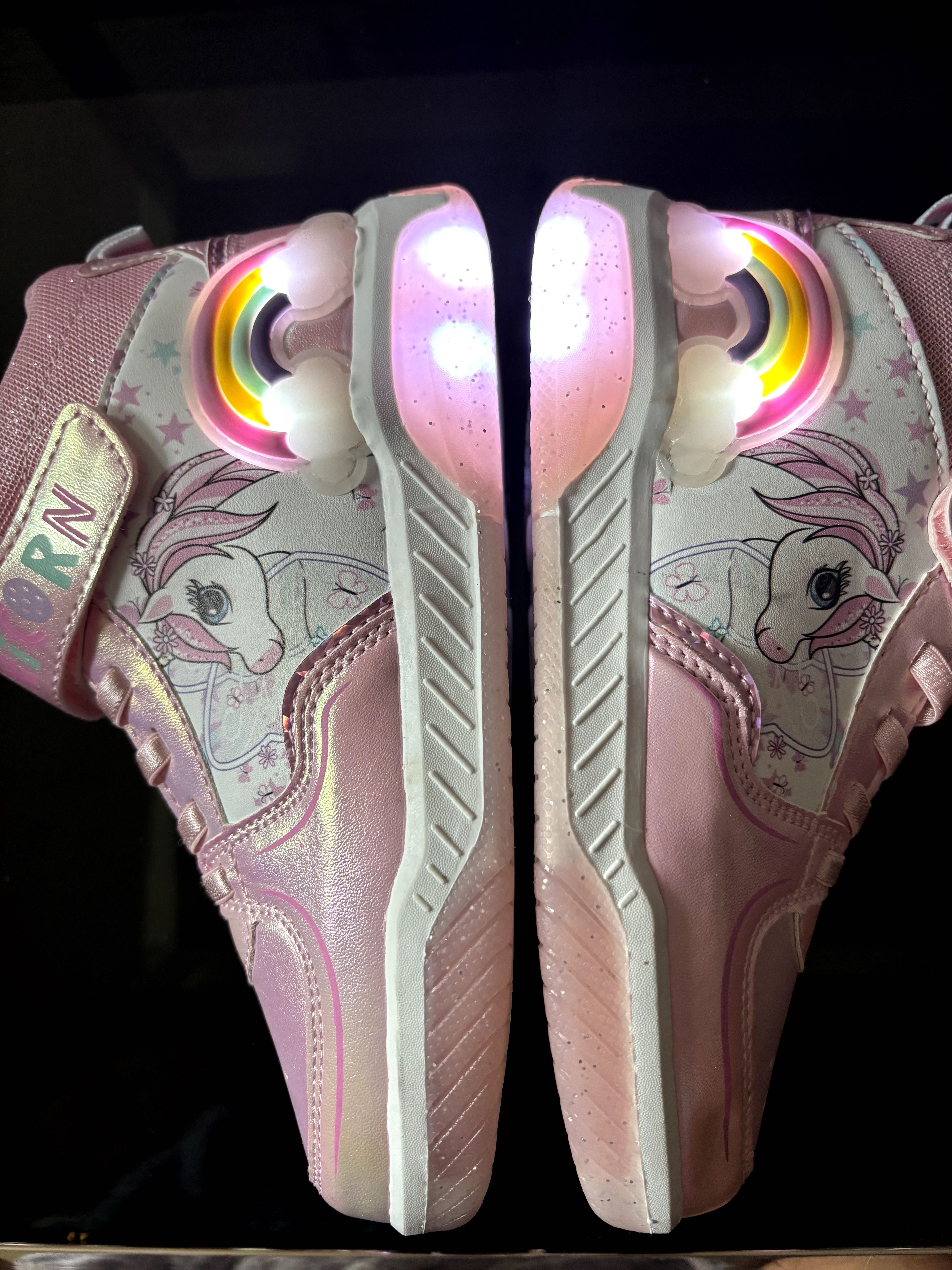 Unicorn, jednorożec, buty świecące podeszwa led, diody NOWE 30