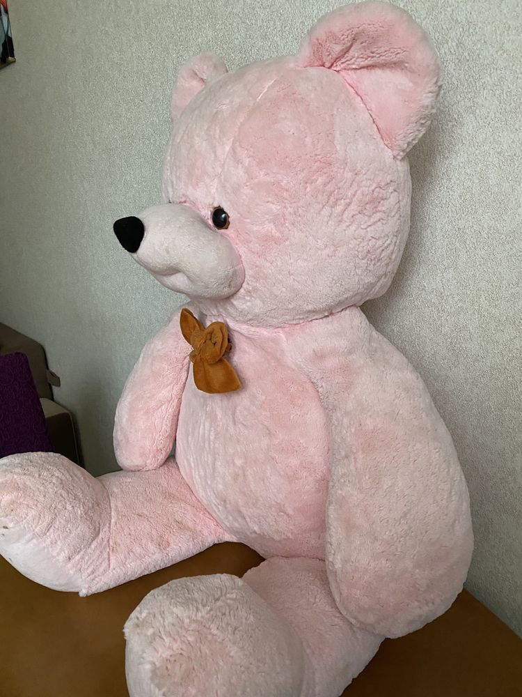 Розовый мишка рост 100 см