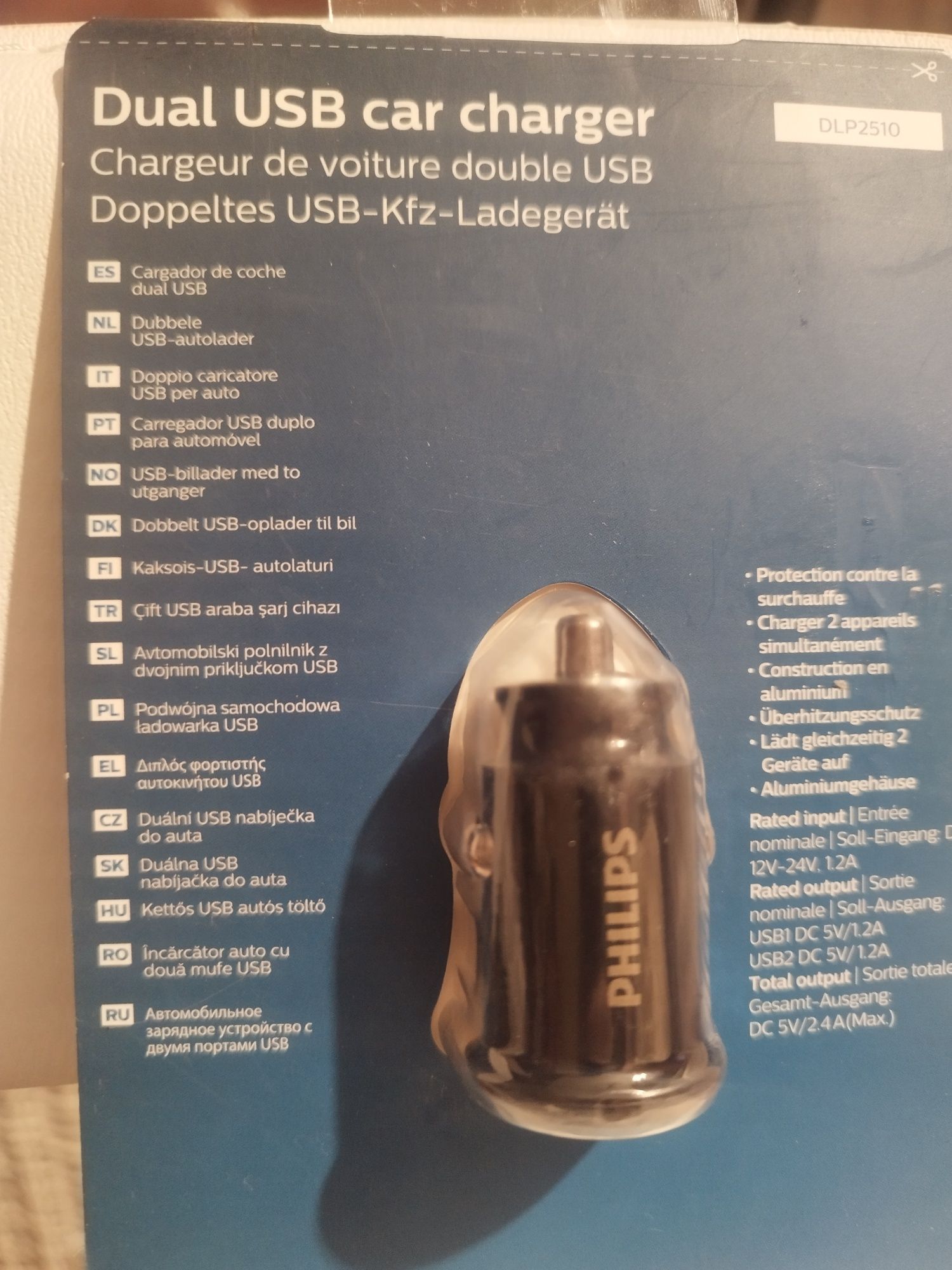Ładowarka samochodowa Philips nowa