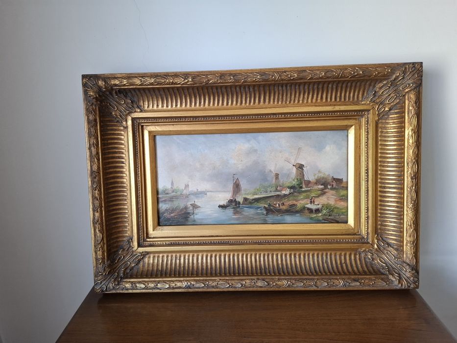 Quadro c/ moldura madeira
