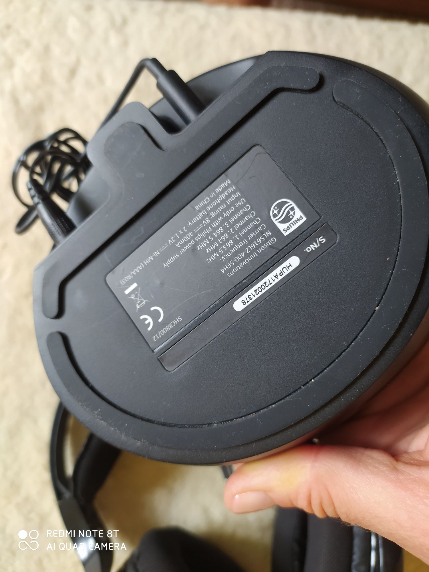 Philips słuchawki bezprzewodowe ze stacja do komputera i tv