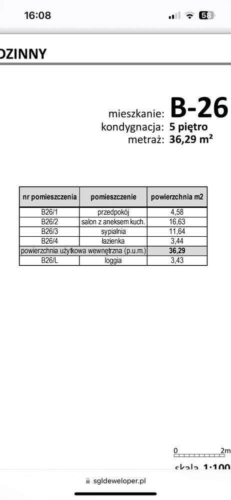 Mieszkanie 36,3m2 + 4m2 stan developerski os igloopol winda