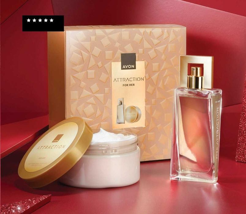 Attraction Zestaw Na Prezent Avon Attraction Woda i Balsam 200ml Folia