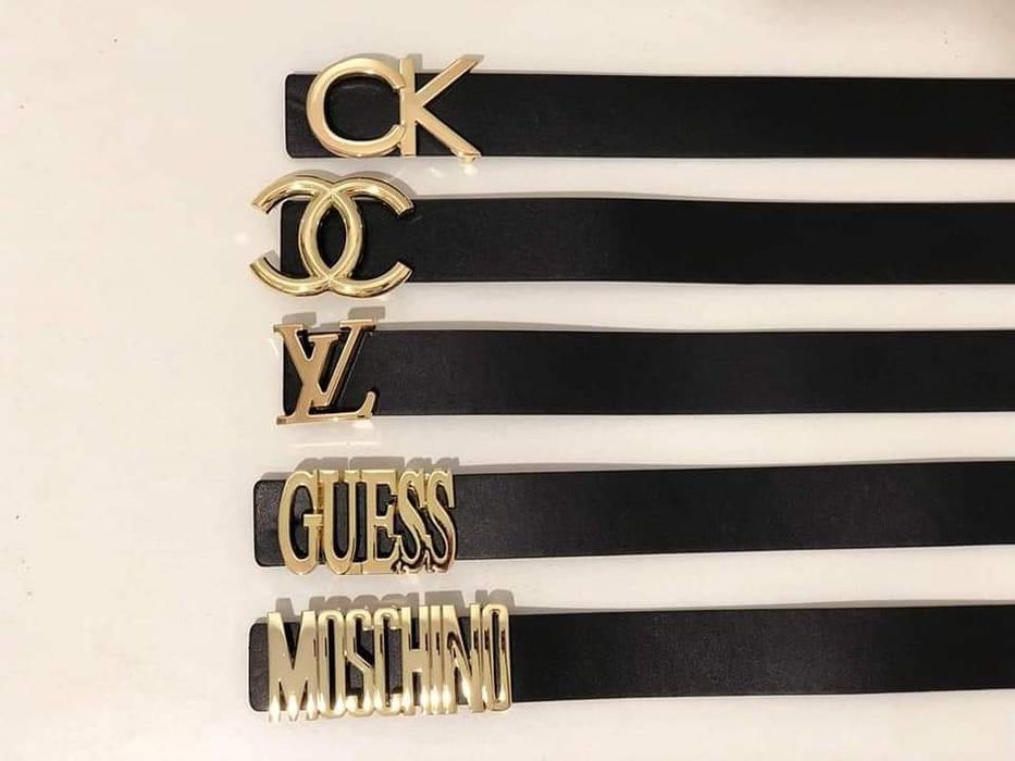 Skórzany Pasek Damski Guess CK Chanel Moschino