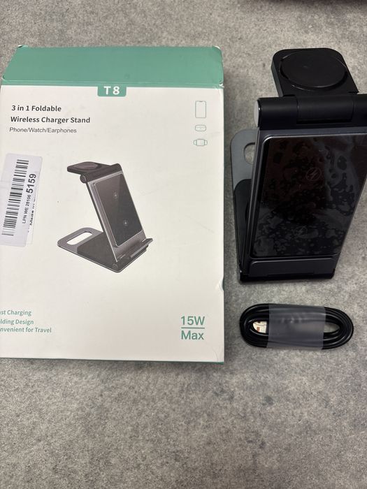 Ładowarka podstawka bezprzewodowa indukcyjna  3w1 samsung iphone