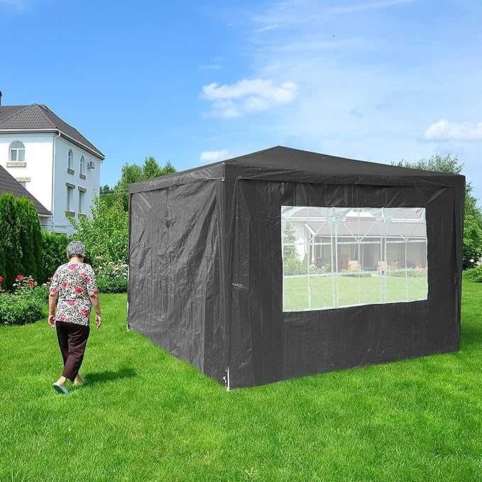 Relaxdays Ściany boczne do pawilonu wys. x szer. 2 x 3 m - szare