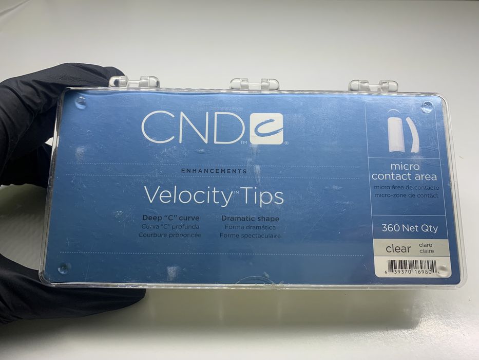 Nowe CND Velocity Tips tipsy z minimalną linią połączenia 350szt