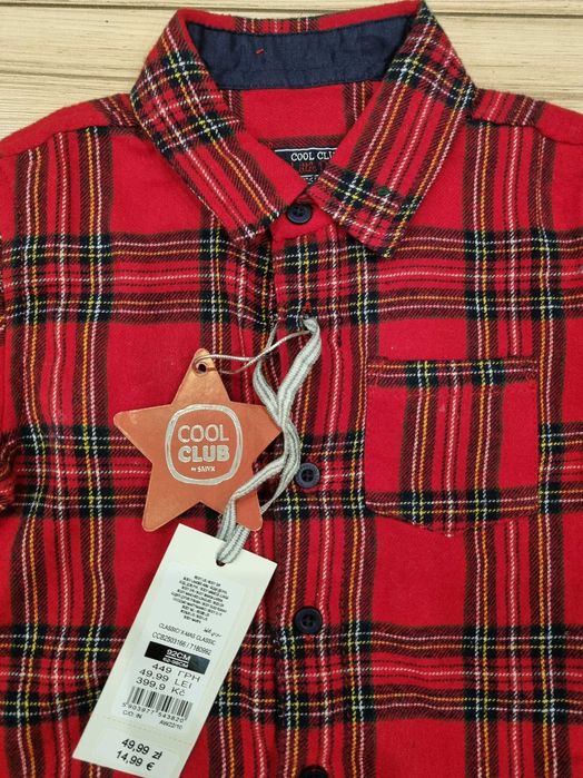 Koszula body 92 szkocka krata cool club Smyk