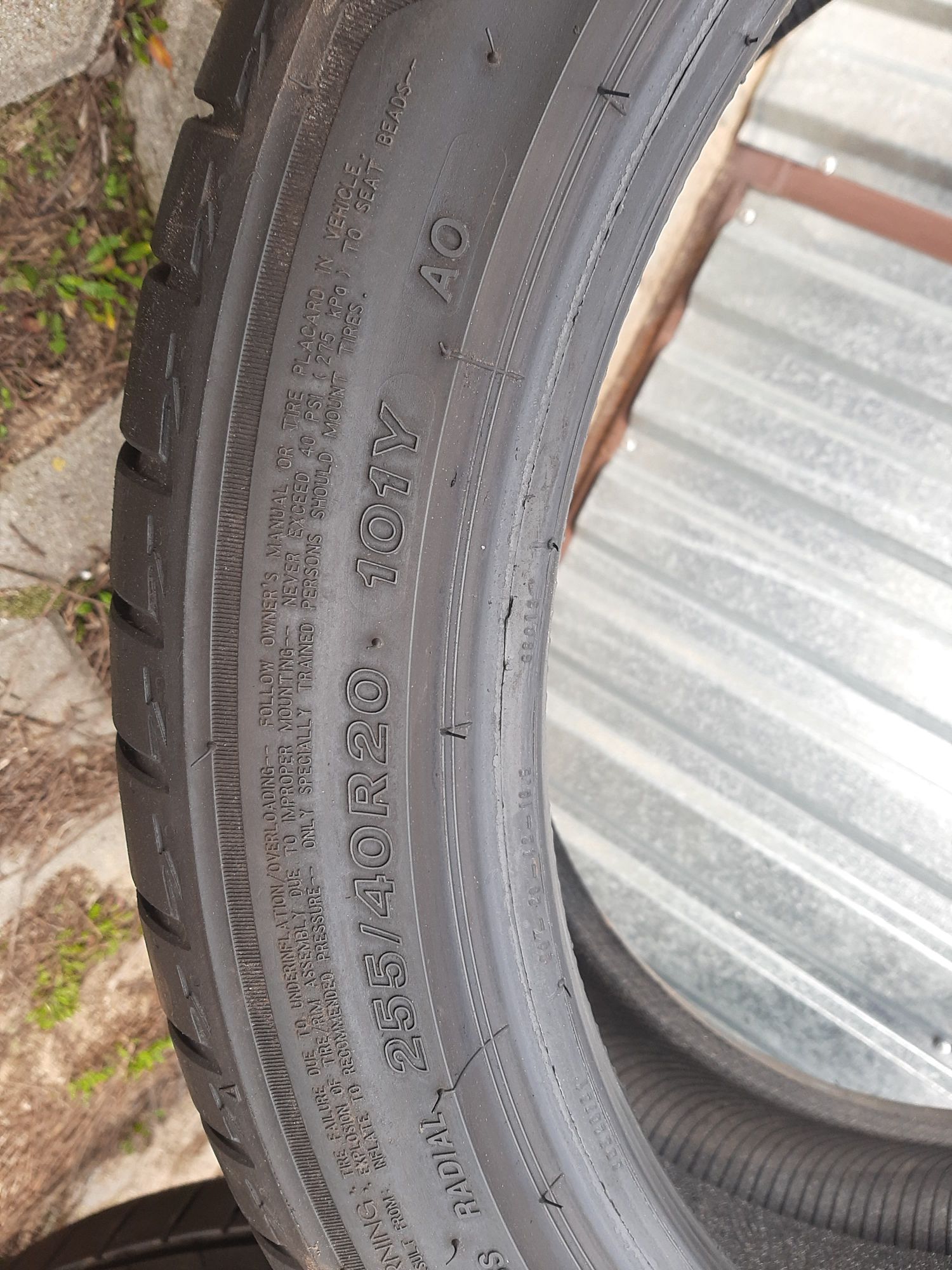 2x Opony letnie 255/40R20 Bridgestone Turanza T005 A0 / 2019r / 6mm