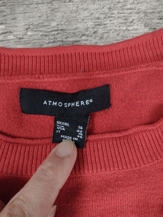 Czerwony dasmki sweter