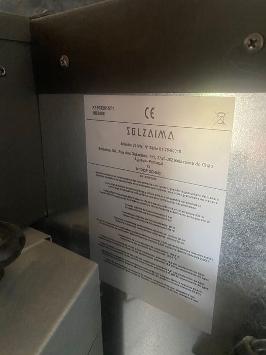 Recuperador a pellets Solzaima de Aquecimento Central modelo Atlanti