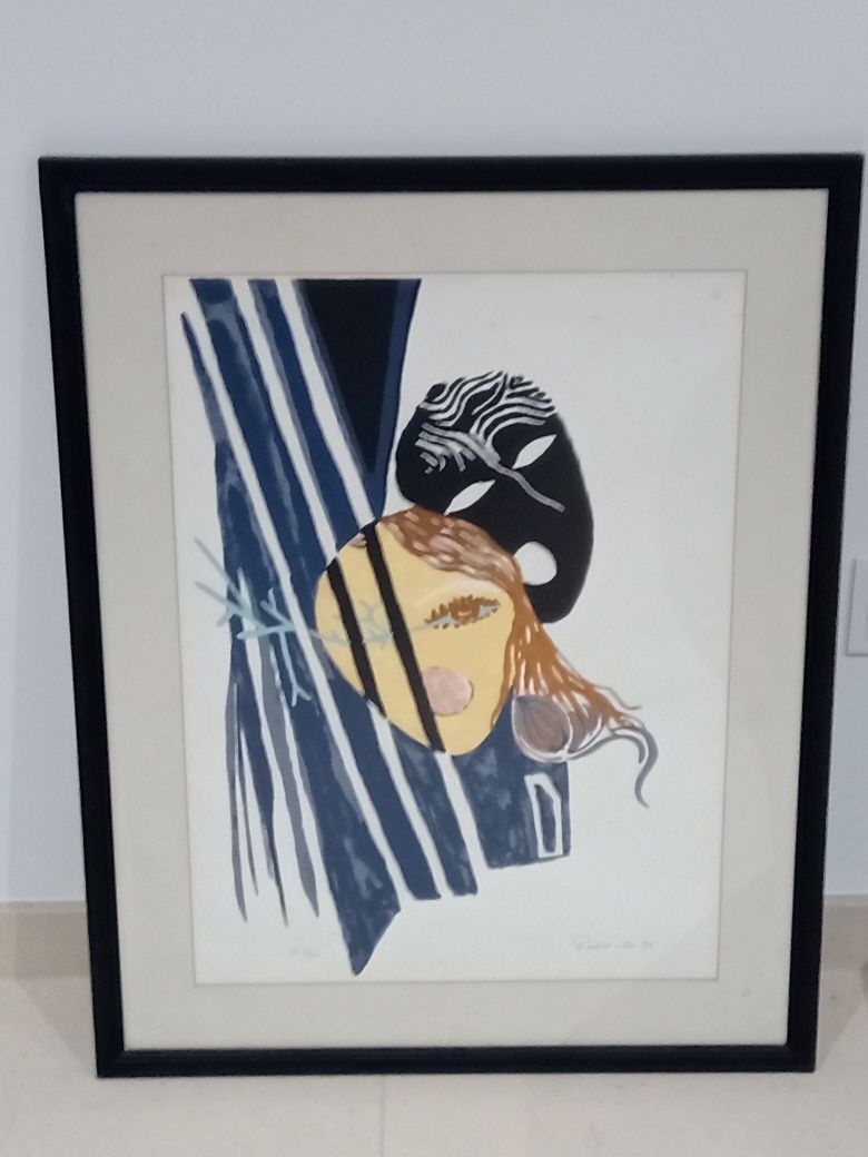Serigrafia de Eurico Gonçalves, de grande formato