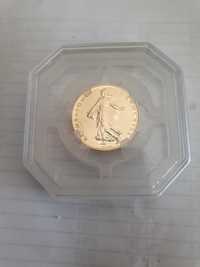Moeda ouro França 1 franco ( certificada Geni)