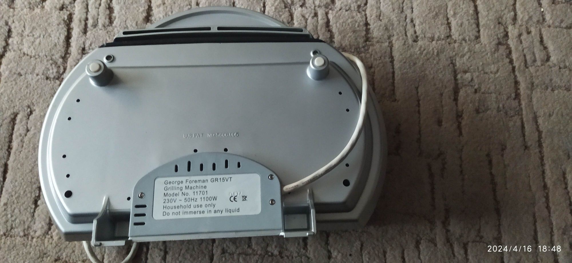 Grill elektryczny  1100 W do domowego użytku
