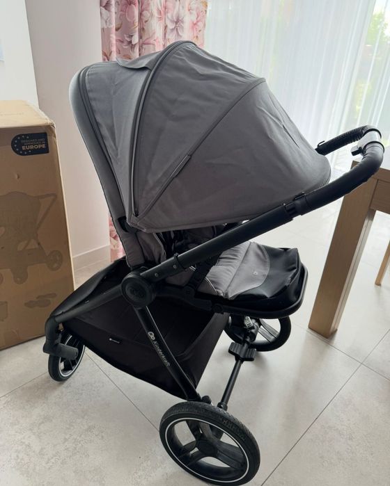 Komplet wózek Kinderkratf Nea 2w1 szary + nosidełko Cybex